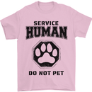 Funny Dog Service Human Do Not Pet Mens T-Shirt 100% Cotton Light Pink