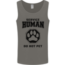 Funny Dog Service Human Do Not Pet Mens Vest Tank Top Charcoal