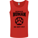 Funny Dog Service Human Do Not Pet Mens Vest Tank Top Red