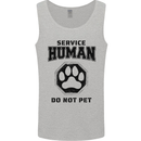 Funny Dog Service Human Do Not Pet Mens Vest Tank Top Sports Grey