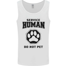 Funny Dog Service Human Do Not Pet Mens Vest Tank Top White