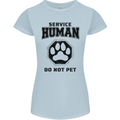 Funny Dog Service Human Do Not Pet Womens Petite Cut T-Shirt Light Blue