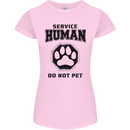 Funny Dog Service Human Do Not Pet Womens Petite Cut T-Shirt Light Pink