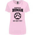 Funny Dog Service Human Do Not Pet Womens Wider Cut T-Shirt Light Pink