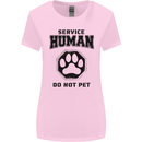 Funny Dog Service Human Do Not Pet Womens Wider Cut T-Shirt Light Pink