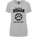 Funny Dog Service Human Do Not Pet Womens Wider Cut T-Shirt Sports Grey