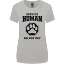 Funny Dog Service Human Do Not Pet Womens Wider Cut T-Shirt Sports Grey