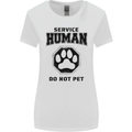 Funny Dog Service Human Do Not Pet Womens Wider Cut T-Shirt White