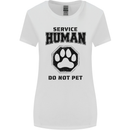 Funny Dog Service Human Do Not Pet Womens Wider Cut T-Shirt White