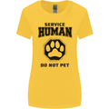 Funny Dog Service Human Do Not Pet Womens Wider Cut T-Shirt Yellow