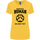 Funny Dog Service Human Do Not Pet Womens Wider Cut T-Shirt Yellow