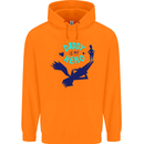 Funny Fathers Day Daddy is My Superhero Childrens Kids Hoodie Orange