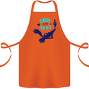 Funny Fathers Day Daddy is My Superhero Cotton Apron 100% Organic Orange