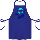 Funny Fathers Day Daddy is My Superhero Cotton Apron 100% Organic Royal Blue
