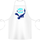 Funny Fathers Day Daddy is My Superhero Cotton Apron 100% Organic White