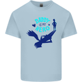 Funny Fathers Day Daddy is My Superhero Kids T-Shirt Childrens Light Blue
