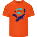 Funny Fathers Day Daddy is My Superhero Kids T-Shirt Childrens Orange