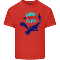Funny Fathers Day Daddy is My Superhero Kids T-Shirt Childrens Red