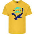 Funny Fathers Day Daddy is My Superhero Kids T-Shirt Childrens Yellow