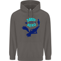 Funny Fathers Day Daddy is My Superhero Mens 80% Cotton Hoodie Charcoal