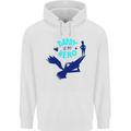 Funny Fathers Day Daddy is My Superhero Mens 80% Cotton Hoodie White