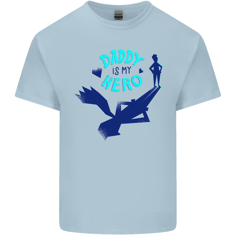 Funny Fathers Day Daddy is My Superhero Mens Cotton T-Shirt Tee Top Light Blue