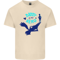 Funny Fathers Day Daddy is My Superhero Mens Cotton T-Shirt Tee Top Natural