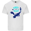 Funny Fathers Day Daddy is My Superhero Mens Cotton T-Shirt Tee Top White