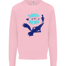 Funny Fathers Day Daddy is My Superhero Mens Sweatshirt Jumper Light Pink