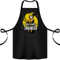 Funny Female Engineer Forget Princess Cotton Apron 100% Organic Black