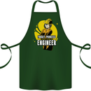 Funny Female Engineer Forget Princess Cotton Apron 100% Organic Forest Green