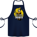 Funny Female Engineer Forget Princess Cotton Apron 100% Organic Navy Blue