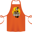 Funny Female Engineer Forget Princess Cotton Apron 100% Organic Orange