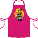 Funny Female Engineer Forget Princess Cotton Apron 100% Organic Pink