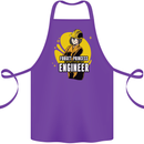 Funny Female Engineer Forget Princess Cotton Apron 100% Organic Purple