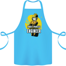 Funny Female Engineer Forget Princess Cotton Apron 100% Organic Turquoise