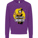 Funny Female Engineer Forget Princess Kids Sweatshirt Jumper Purple