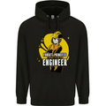 Funny Female Engineer Forget Princess Mens 80% Cotton Hoodie Black