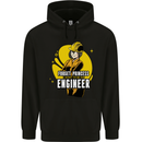 Funny Female Engineer Forget Princess Mens 80% Cotton Hoodie Black