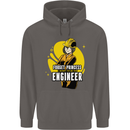 Funny Female Engineer Forget Princess Mens 80% Cotton Hoodie Charcoal