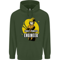 Funny Female Engineer Forget Princess Mens 80% Cotton Hoodie Forest Green