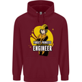 Funny Female Engineer Forget Princess Mens 80% Cotton Hoodie Maroon