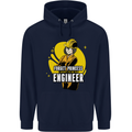 Funny Female Engineer Forget Princess Mens 80% Cotton Hoodie Navy Blue