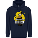 Funny Female Engineer Forget Princess Mens 80% Cotton Hoodie Navy Blue