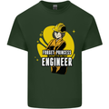 Funny Female Engineer Forget Princess Mens Cotton T-Shirt Tee Top Forest Green