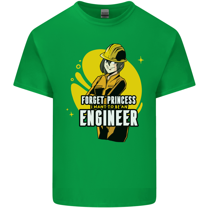Funny Female Engineer Forget Princess Mens Cotton T-Shirt Tee Top Irish Green