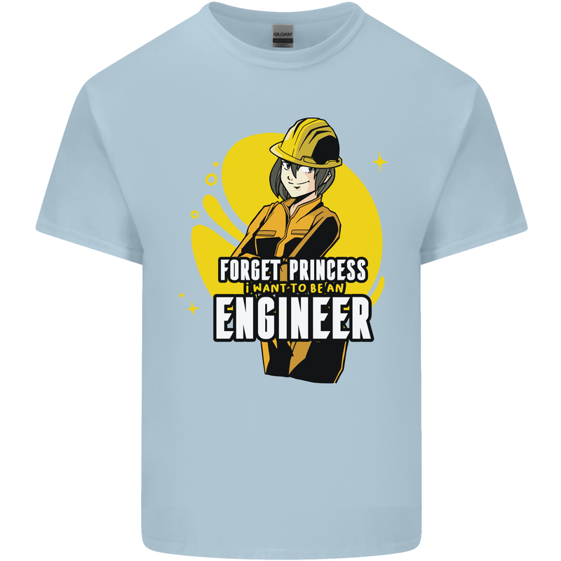 Funny Female Engineer Forget Princess Mens Cotton T-Shirt Tee Top Light Blue