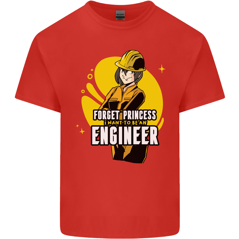 Funny Female Engineer Forget Princess Mens Cotton T-Shirt Tee Top Red