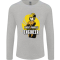 Funny Female Engineer Forget Princess Mens Long Sleeve T-Shirt Sports Grey