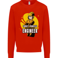 Funny Female Engineer Forget Princess Mens Sweatshirt Jumper Bright Red